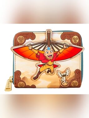 Loungefly Nickelodeon Aang Avatar Zip-Around Wallet NWT